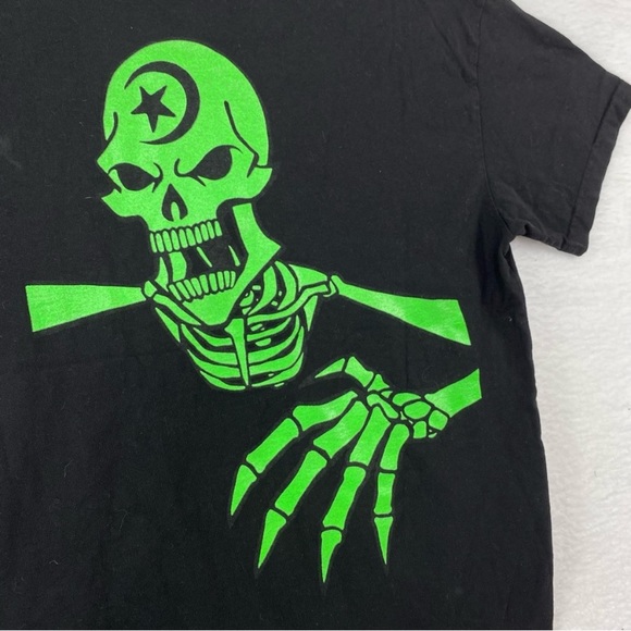 ECOSYS skull neon and black Tshirt size S-M - Picture 9 of 13